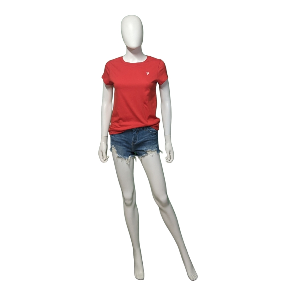 Universal Thread Red Tee w Embroidered Heart, XS